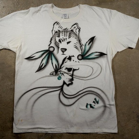 Vintage Native & Wolf Tee - Picture 1 of 2